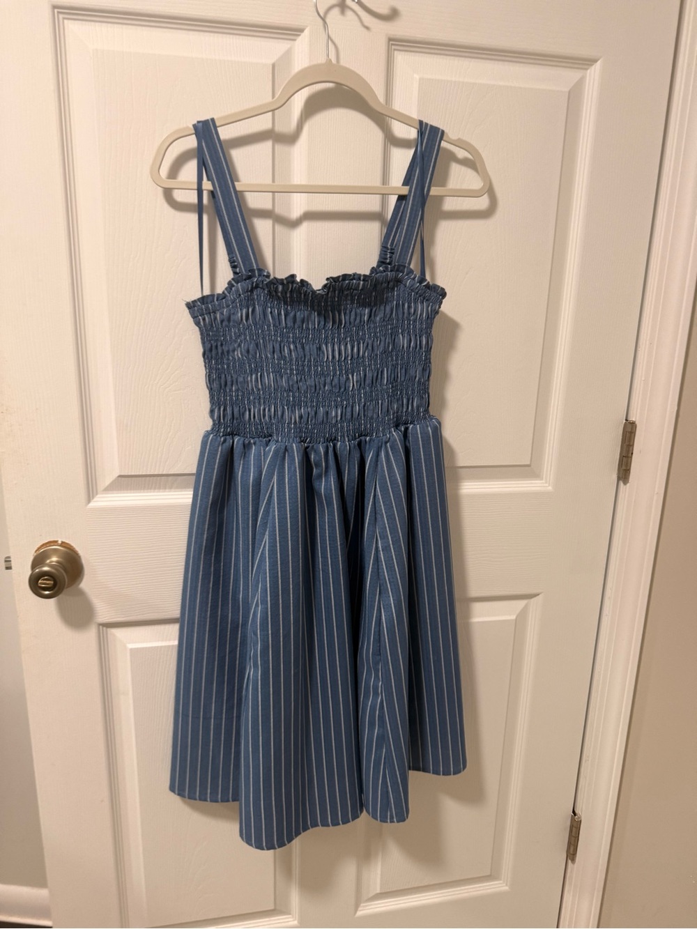 Smocked Blue Stripe Sundress